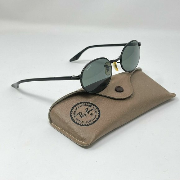 BAUSCH & LOMB RAY BAN W2775 BLACK SIDESTREET OVAL G15 CRYSTAL SUNGLASSES w/CASE - Picture 1 of 12